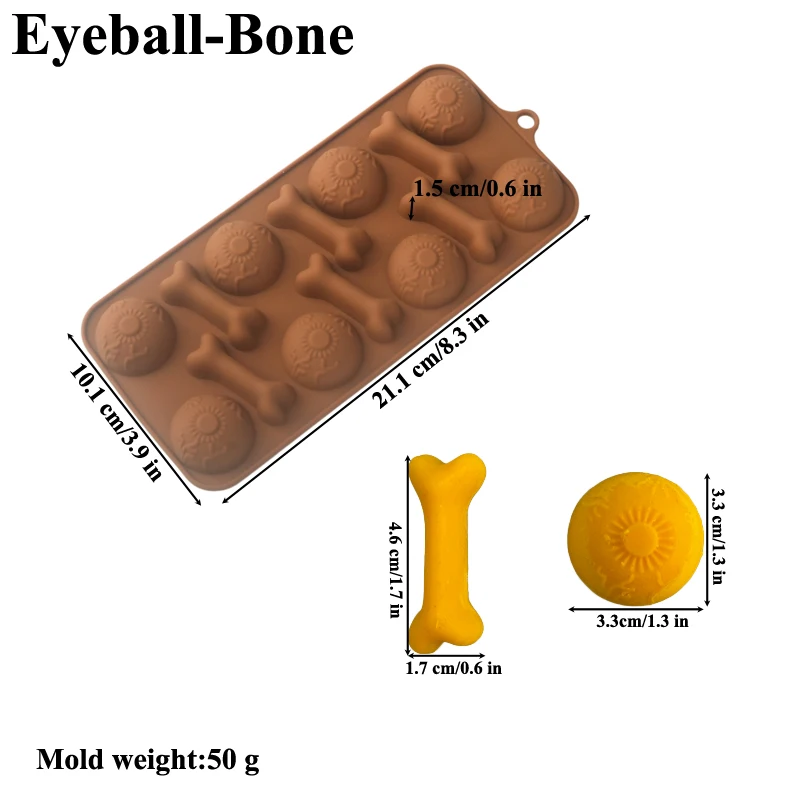 Halloween Silicone Cake Mold, Pumpkin Skull Bat Tombstone Ghost Spider Witch Shape Chocolate Mould, Non-Stick Baking Mold for Cookies, Candy, Jelly, Desserts, Party Decorations