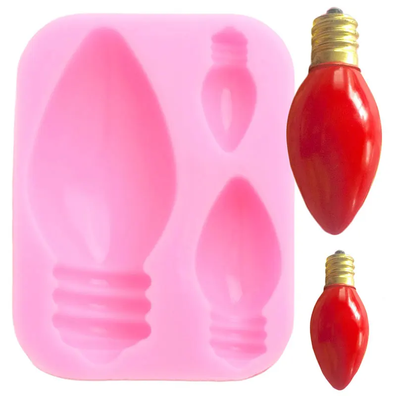 3D Light Bulb Silicone Mold – DIY Chocolate, Fondant, Candy, Cupcake, Resin, Soap, Polymer Clay Mould for Cake Decorating, Baking, Sugarcraft, Party Desserts, and Creative DIY Crafts