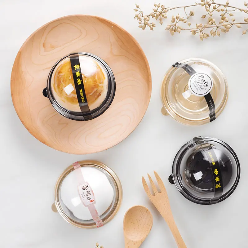 50pcs Clear Cake Boxes Mini Dessert Display Containers Cupcake Pastry Dome Lids Airtight Baking Packaging Boxes for Wedding Party Favor Gift Pastry Storage Catering Supplies - 图片 3