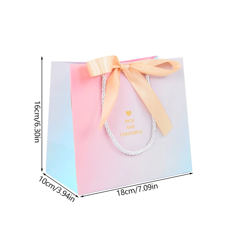 18/25cm Large Gift Bag Snack Cookie Candy Packing Bag Birthday Wedding Party Decoration Gift for Guests Baby Shower Supplies, Reusable Premium Paper Bags with Handles for Bakery, Souvenir, Retail, Geschenkverpackung, Bolsa de Regalo - 图片 9