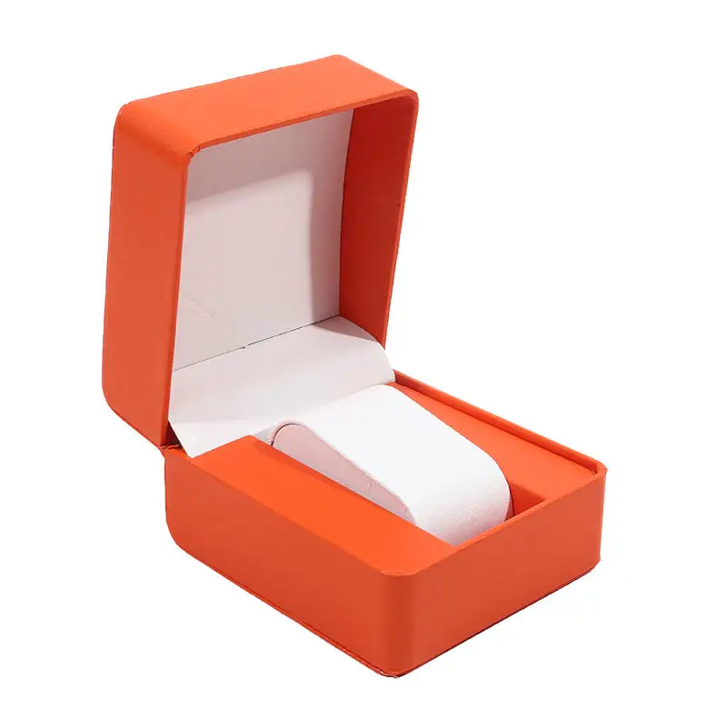 High Grade PU Leather Single Watch Gift Box with Pillow – Elegant Wristwatch Display Case Organizer for Men, Jewelry Storage & Watch Packaging Box, Luxury PU Leather Presentation Box 29