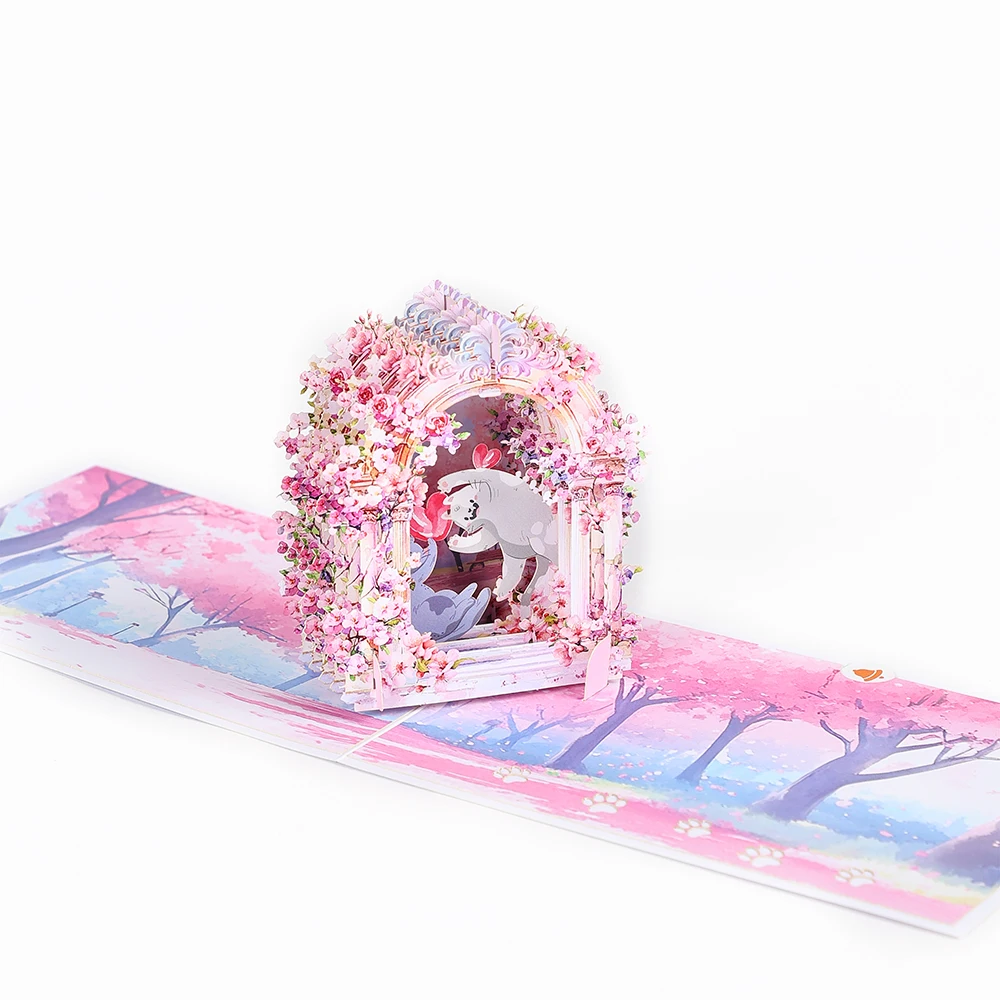 Floral 3D Pop Up Greeting Card with Envelope – Pink Rose Garden Design for Birthday, Mother’s Day, Valentine’s, Anniversary, Romantic Blessing Gift for Mom, Wife, Girlfriend, Friends, Special Occasions - 图片 17