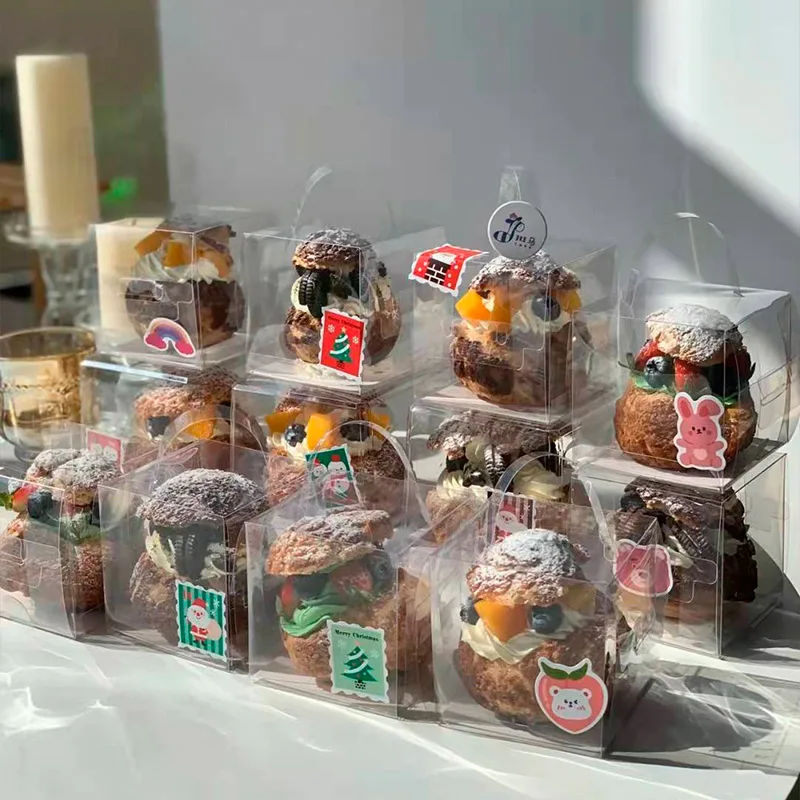 1-20Pcs Cake Boxes with Handle, Large Capacity Cupcake Pastry Packaging Boxes, Clear Wi... - SKU CBH00803 - UGI Packaging