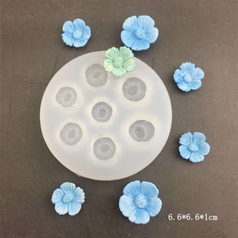 Flower Daisy Silicone Sugarcraft Mold for Cupcake Fondant, Resin, Candy, Chocolate, and Cake Decorating, Non-Stick Flexible Baking Mould for Sugarcraft, Pastry, Dessert, and Creative DIY Kitchen Tools
