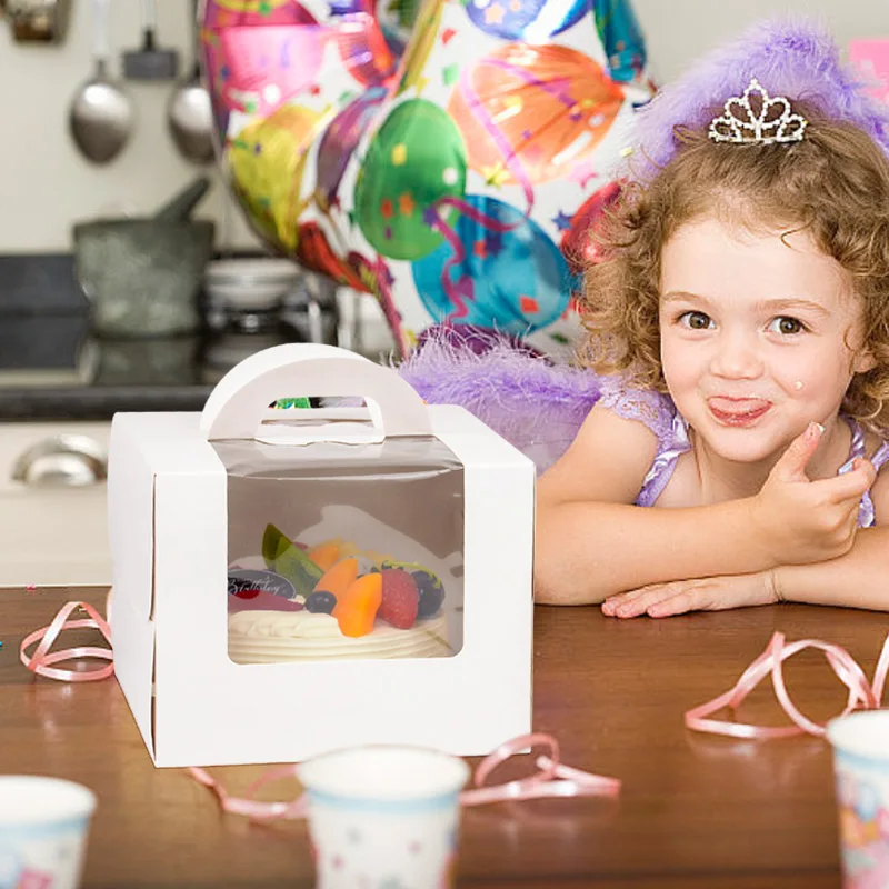 1/3/6pcs High Capacity Cake Packing Boxes with Clear Window, Multi Size Bakery Gift Boxes for Candy Cookies Pastry Chocolate Dessert Packaging, Wedding Birthday Christmas Baby Shower Party Supplies - 图片 6