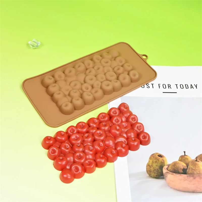 Flower Raspberry Cherry Silicone Mold for Chocolate Chunks Candy Baking Tools Kids DIY Chocolate Fondant Mould Cake Cupcake Pastry Dessert Decoration Baking Supplies Kitchen Craft Tray