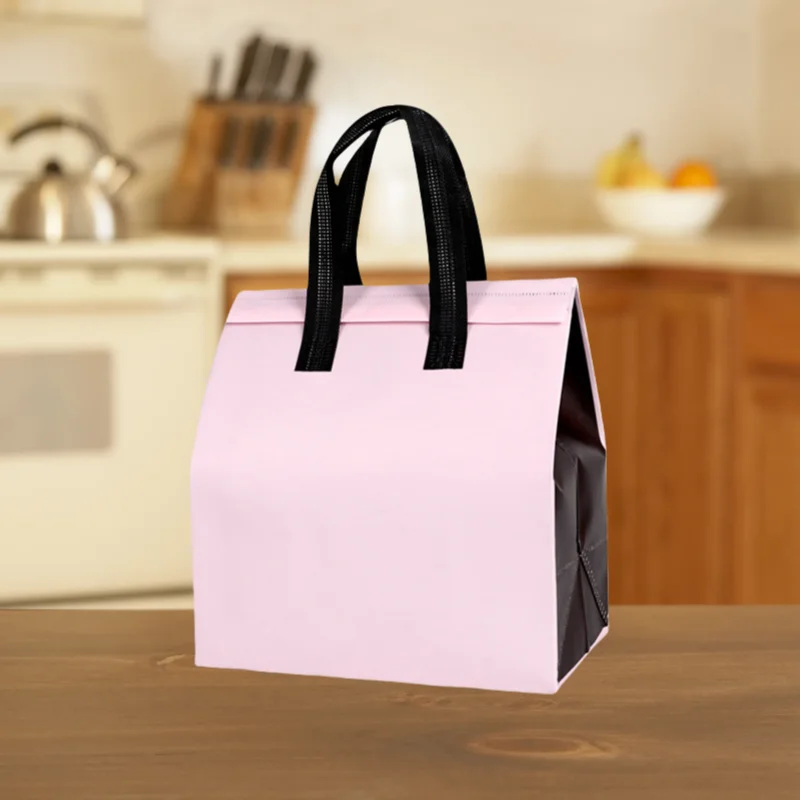 10/25pcs Non-Woven Takeaway Bags, Custom Logo Lunch Bags, Reusable Food Packaging Tote Bags, Insulated Thermal Bags to Keep Food Hot or Cold, Ideal for Takeout, Delivery, and Catering - 图片 19