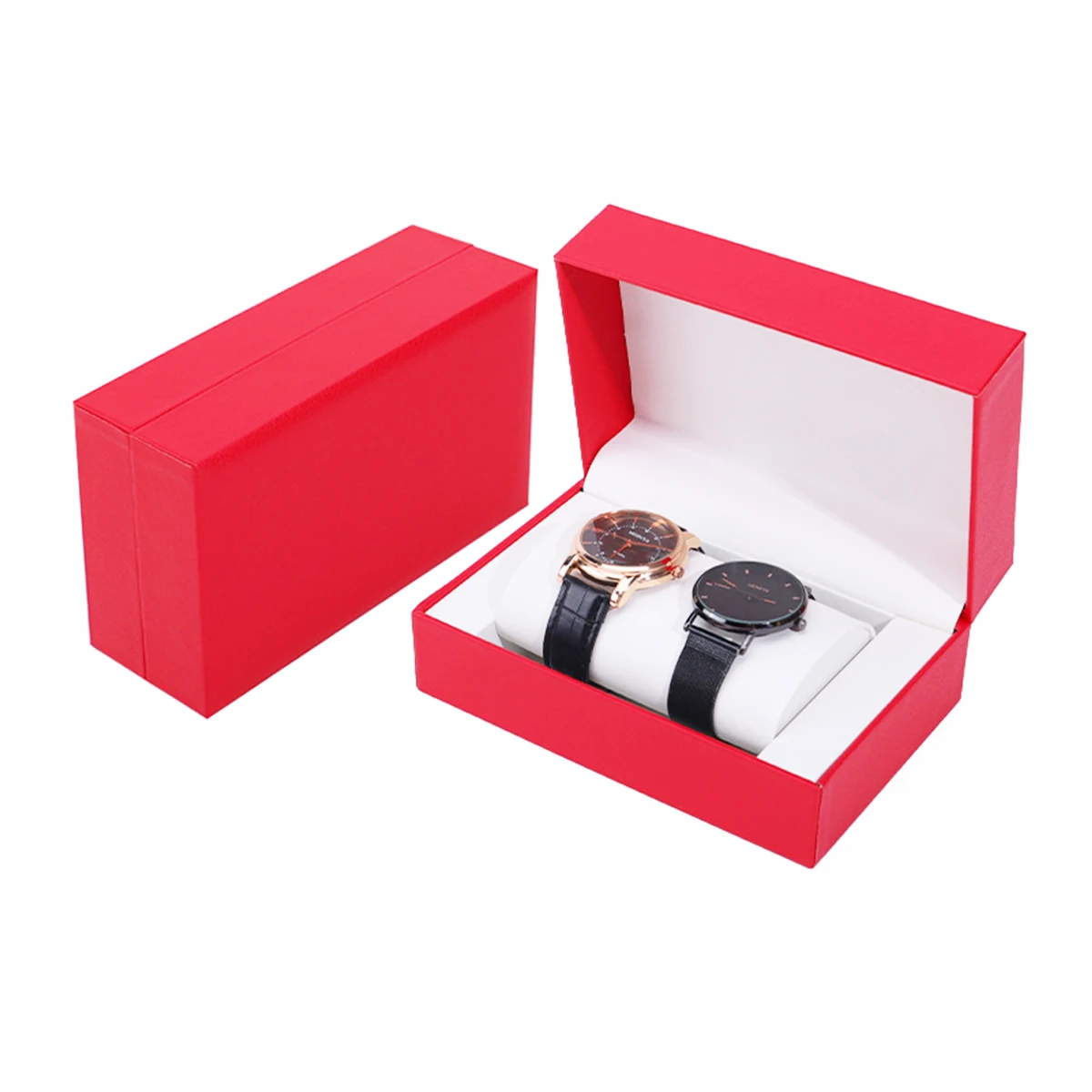 PU Leather Single Watch Gift Box with Soft Pillow, Luxury Wristwatch Display Case Organizer for Men, Protective Watch Storage Holder, Elegant Packaging Box for Birthday, Anniversary, Business Gift - 图片 10