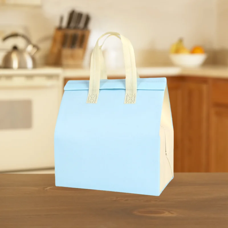 10/25pcs Non-Woven Takeaway Bags, Custom Logo Lunch Bags, Reusable Food Packaging Tote Bags, Insulated Thermal Bags to Keep Food Hot or Cold, Ideal for Takeout, Delivery, and Catering - 图片 18