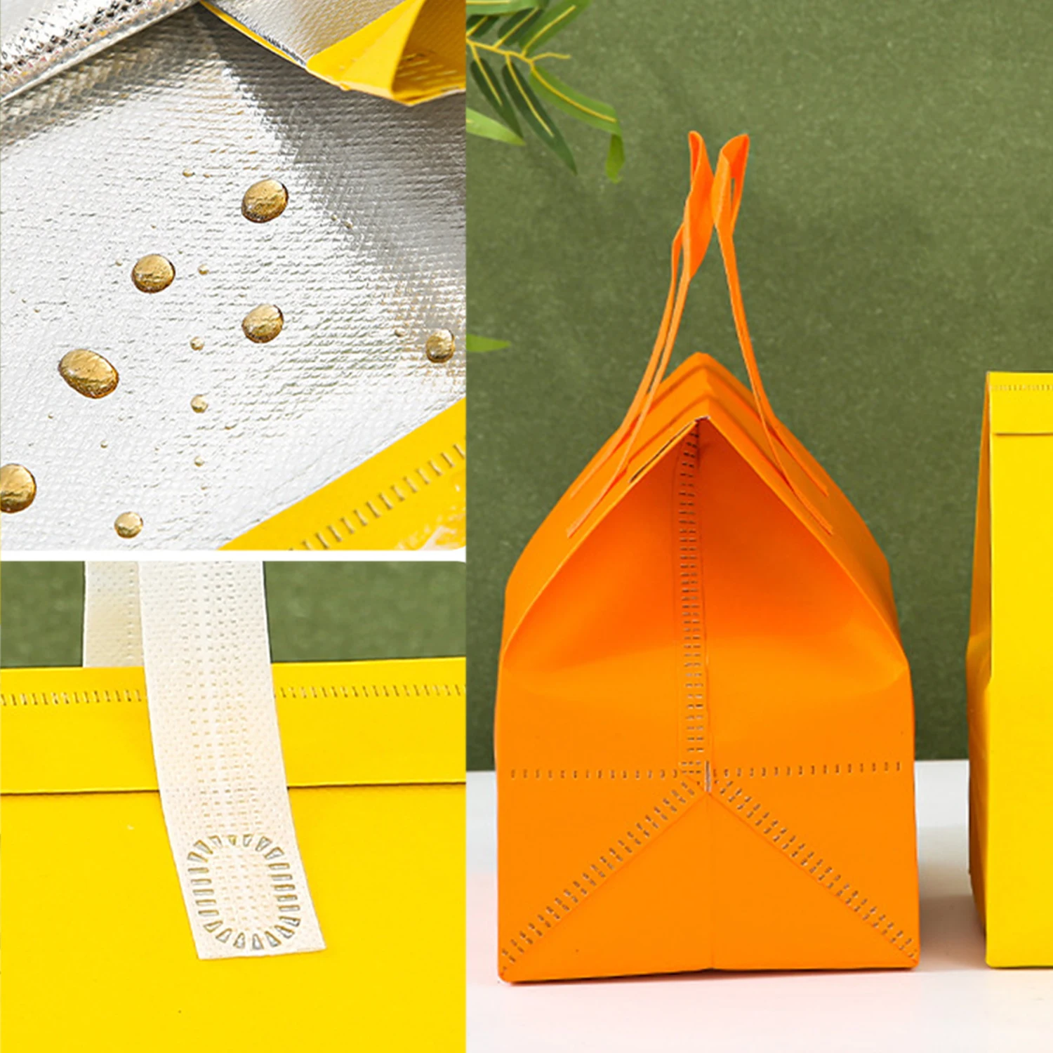 Portable Foldable Cooler Bag, Waterproof Aluminum Foil Thermal Box, Multifunctional Cake Insulation Delivery Bag, Reusable Food Carrier for Cakes, Pastries, Lunch, and Travel - 图片 4