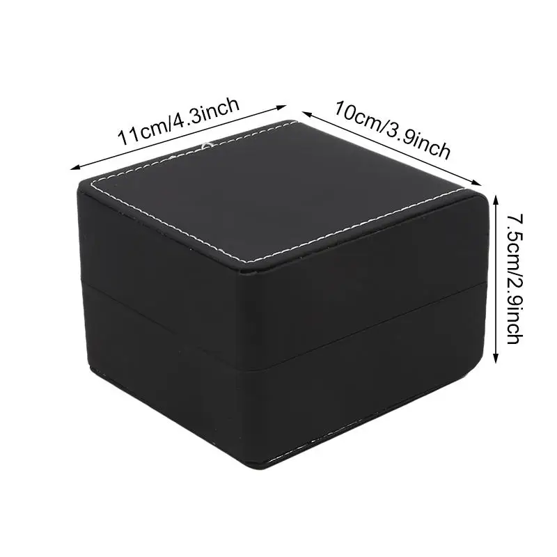 High Grade PU Leather Single Watch Gift Box with Pillow – Elegant Wristwatch Display Case Organizer for Men, Jewelry Storage & Watch Packaging Box, Luxury PU Leather Presentation Box