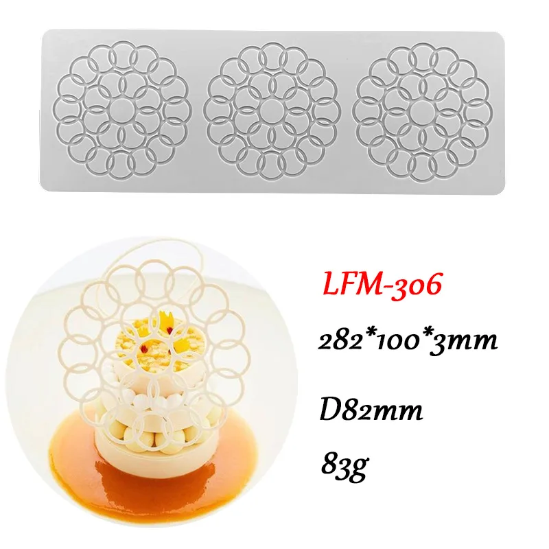 Chinoiserie Pavilion Swan Flower Leaf Lace Silicone Mold DIY Sugar Pad Thin Chocolate Crisp Cake Decoration Fondant Baking Mould for Elegant Cupcake Cookie Pastry Craft Kitchen Tools 5