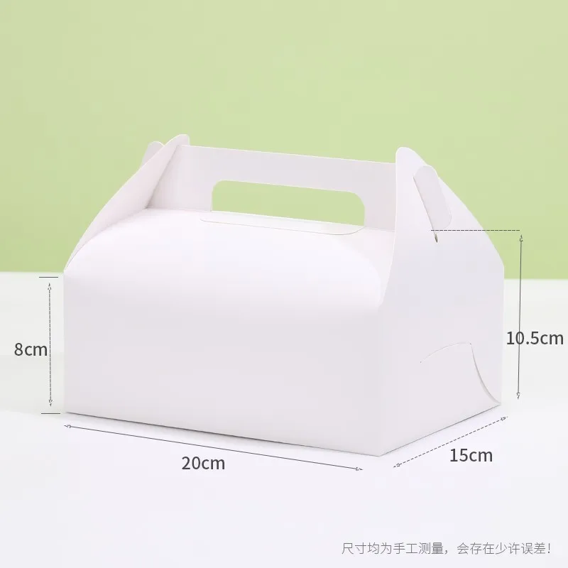 10Pcs Cardboard Gift Cake Boxes Pink Green Dessert Packaging Boxes with Handle, Portable Pastry Cookie Muffin Cupcake Container for Wedding Birthday Baby Shower Party Supplies - 图片 22