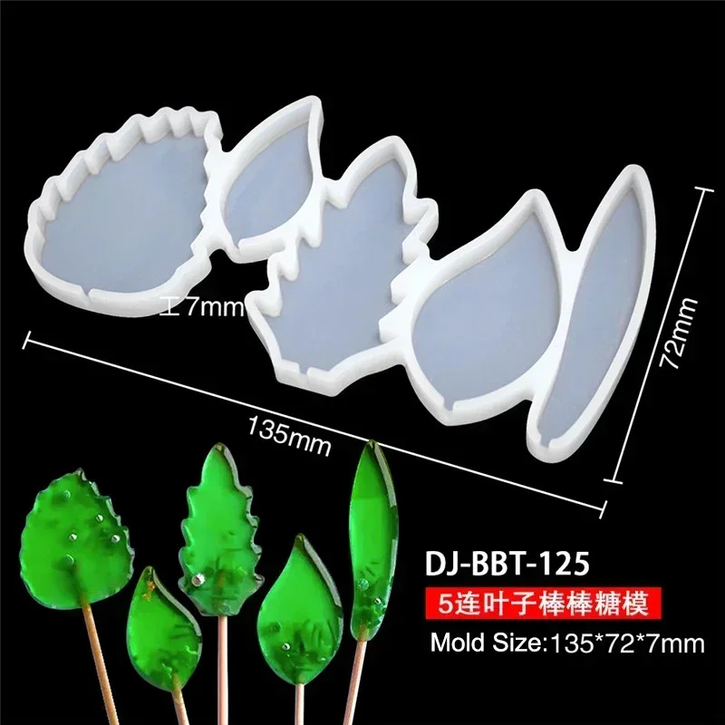 Leaf Flower Heart Bear Shape Silicone Lollipop Mold Round Chocolate Candy Cheese Baking Mould Fondant Cake Decorating Tools Dessert Cupcake Topper Tray Kitchen Pastry DIY Baking Accessories - 图片 23