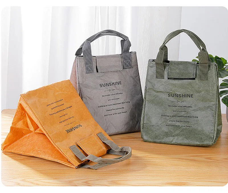 Foldable Reusable Leakproof Food Container Lunch Bag – Large Capacity Waterproof Thermal Insulated Tote for Workers, Students, Meal Prep, Office, School, Picnic, Travel, Portable Food Storage Carrier