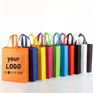 Portable Non-Woven Shopping Bag – Large Capacity, Reusable Eco-Friendly Handbag, Custom Logo or Printing Option (Printing Fee Not Included), Perfect for Grocery, Gift, and Promotional Use