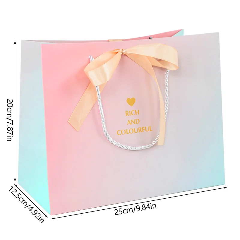 18/25cm Large Gift Bag Snack Cookie Candy Packing Bag Birthday Wedding Party Decoration Gift for Guests Baby Shower Supplies, Reusable Premium Paper Bags with Handles for Bakery, Souvenir, Retail, Geschenkverpackung, Bolsa de Regalo - 图片 12