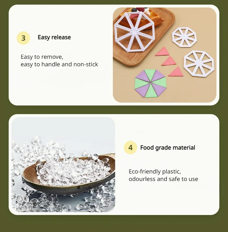 3Pcs Fondant Cake Mold Set – Triangle Flag Shape Cookie Cutters and Biscuit Stamps for Baking, Cake Decorating, Sugarcraft, Pastry Tools, and DIY Kitchen Accessories