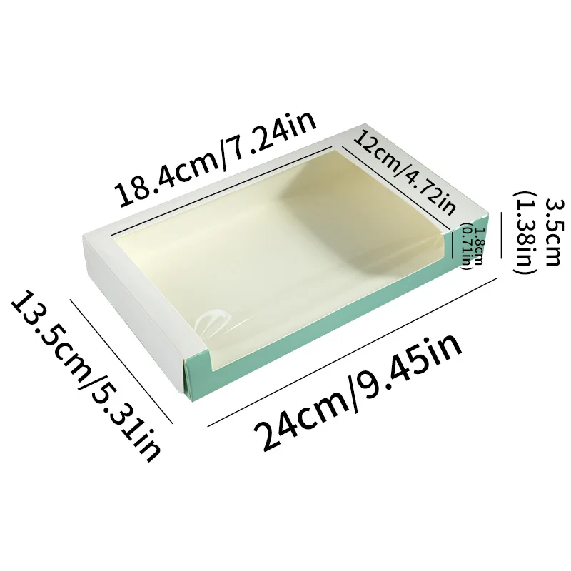 10Pcs Pure Color Foldable Cake Boxes with Clear Window, Bakery Pastry Boxes for Cupcakes, Chocolates, Muffins, Cookies, Wedding Birthday Baby Shower Party Favor Gift Packaging Paper Dessert Containers - 图片 6