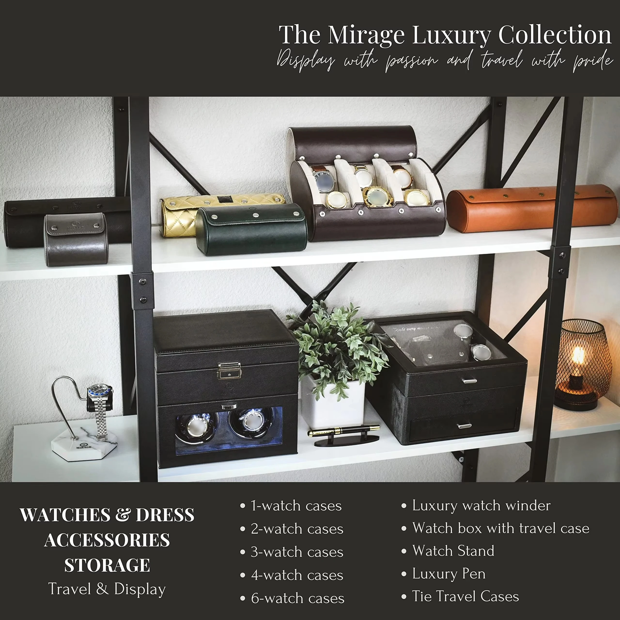 Watch Roll Case Organizer ⌚ – PU Leather Travel Case for Men & Women, 3-Slot Display, Swiss-Inspired Design, Soft Suede, Flat Base Stability, Luxury Gift for Watch Lovers - 图片 6