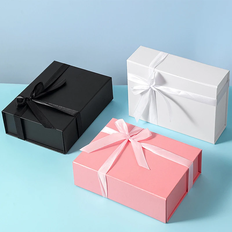 Customized Personalized Bow Ribbon Folding Gift Box, Luxury Collapsible Cardboard Packaging for Holiday, Wedding, Party, Valentine’s Day, Anniversary, Birthday Gifts, Wholesale Premium Gift Box for Special Occasions and Presents Customized Personalized Bow Ribbon Folding Gift Box, Luxury Collapsible Cardboard Packaging for Holiday, Wedding, Party, Valentine’s Day, Anniversary, Birthday Gifts, Wholesale Premium Gift Box for Special Occasions and Presents