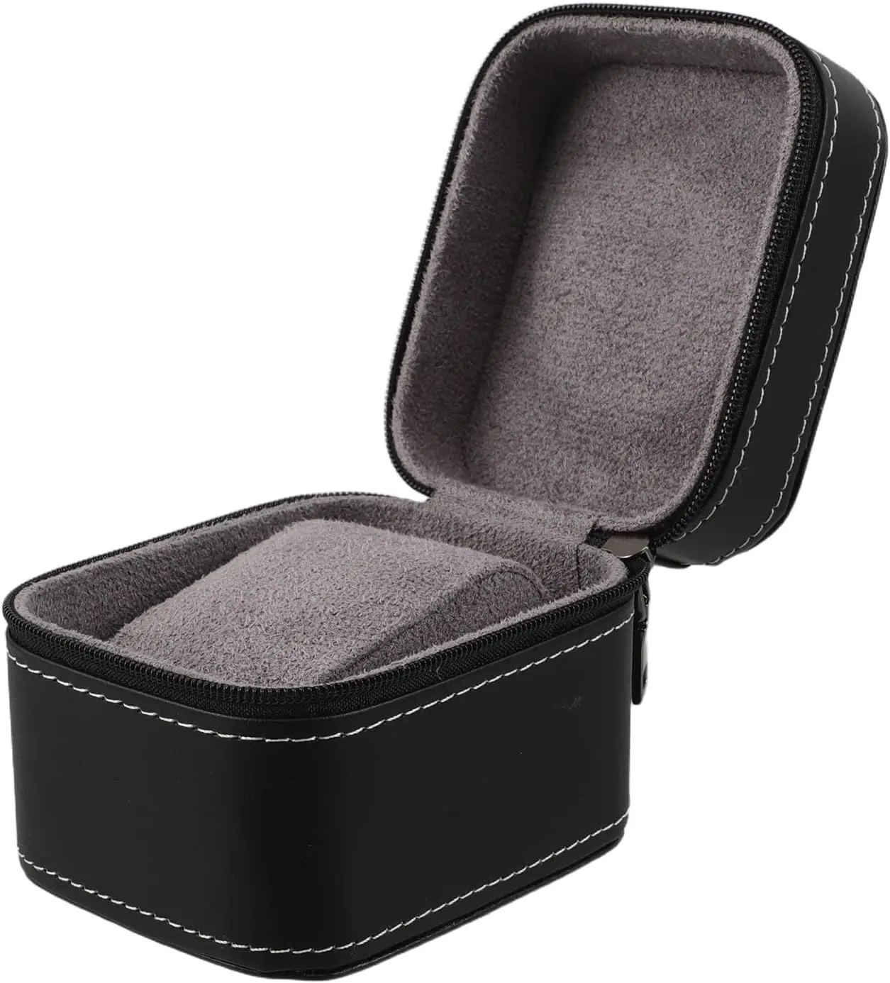 Travel Watch Case ⌚ Single Watch Travel Box – PU Leather Watch Carrying Case Organizer – Compact Storage Display Pouch for Men – Protective Jewelry Travel Case Black/Green/Orange