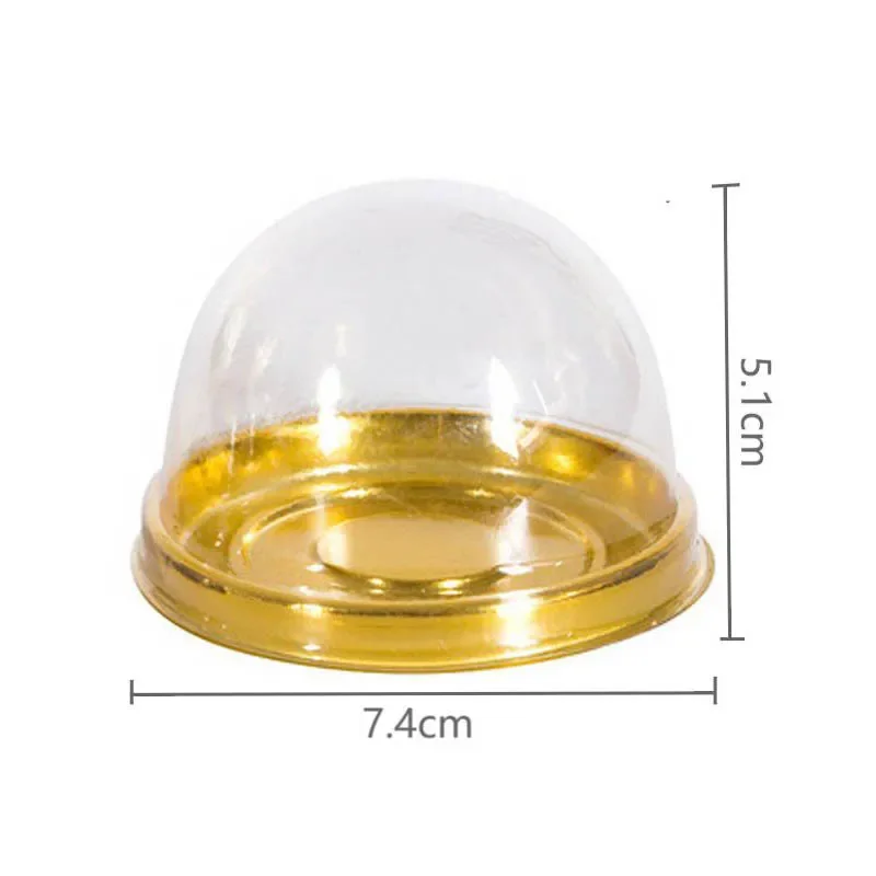 50/100/200/300Pcs Mini Cupcake Boxes Clear Plastic Egg Yolk Pastry Dessert Packaging Containers, Transparent Cupcake Holders for Wedding Birthday Party DIY Baking Decorations and Treats - 图片 2