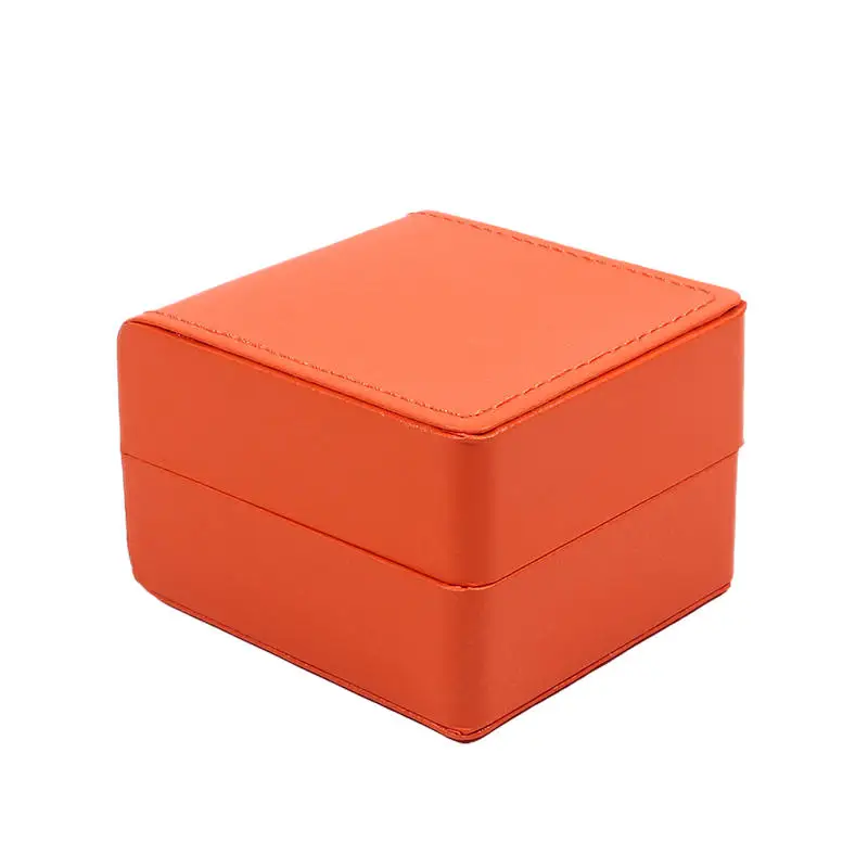 High Grade PU Leather Single Watch Gift Box with Pillow – Elegant Wristwatch Display Case Organizer for Men, Jewelry Storage & Watch Packaging Box, Luxury PU Leather Presentation Box 28