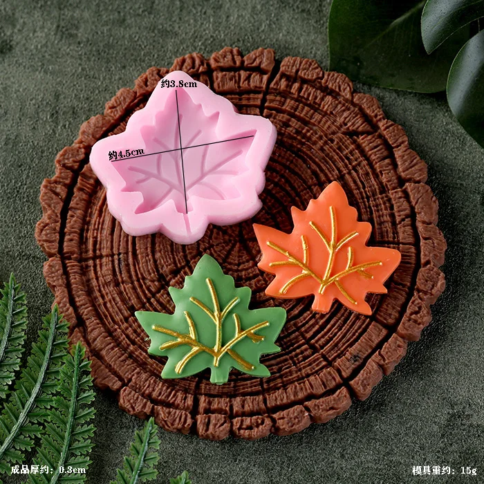 Leaf Stump Silicone Mold for Fondant Cookie Chocolate Cake Baking Moulds Kitchen Pastry Decorating Tools Dessert Accessories Cupcake Candy Baking Tray DIY Craft Decoration - 图片 10