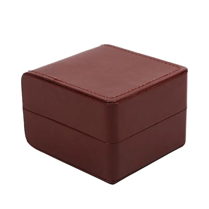 High Grade PU Leather Single Watch Gift Box with Pillow – Elegant Wristwatch Display Case Organizer for Men, Jewelry Storage & Watch Packaging Box, Luxury PU Leather Presentation Box 22