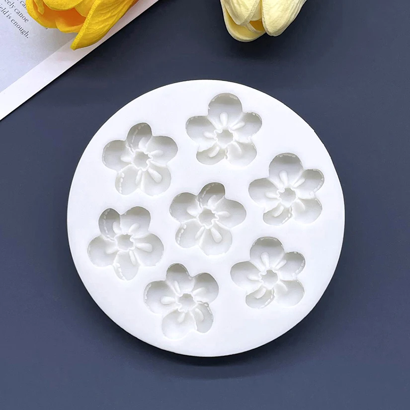 Flower Rose Silicone Mold for Resin Craft Fondant Chocolate Candy Sugarcraft Baking Mould Cake Decorating Tools Pastry Dessert Tray Cupcake Topper DIY Soap Wax Melt Clay Handmade Accessories - 图片 2