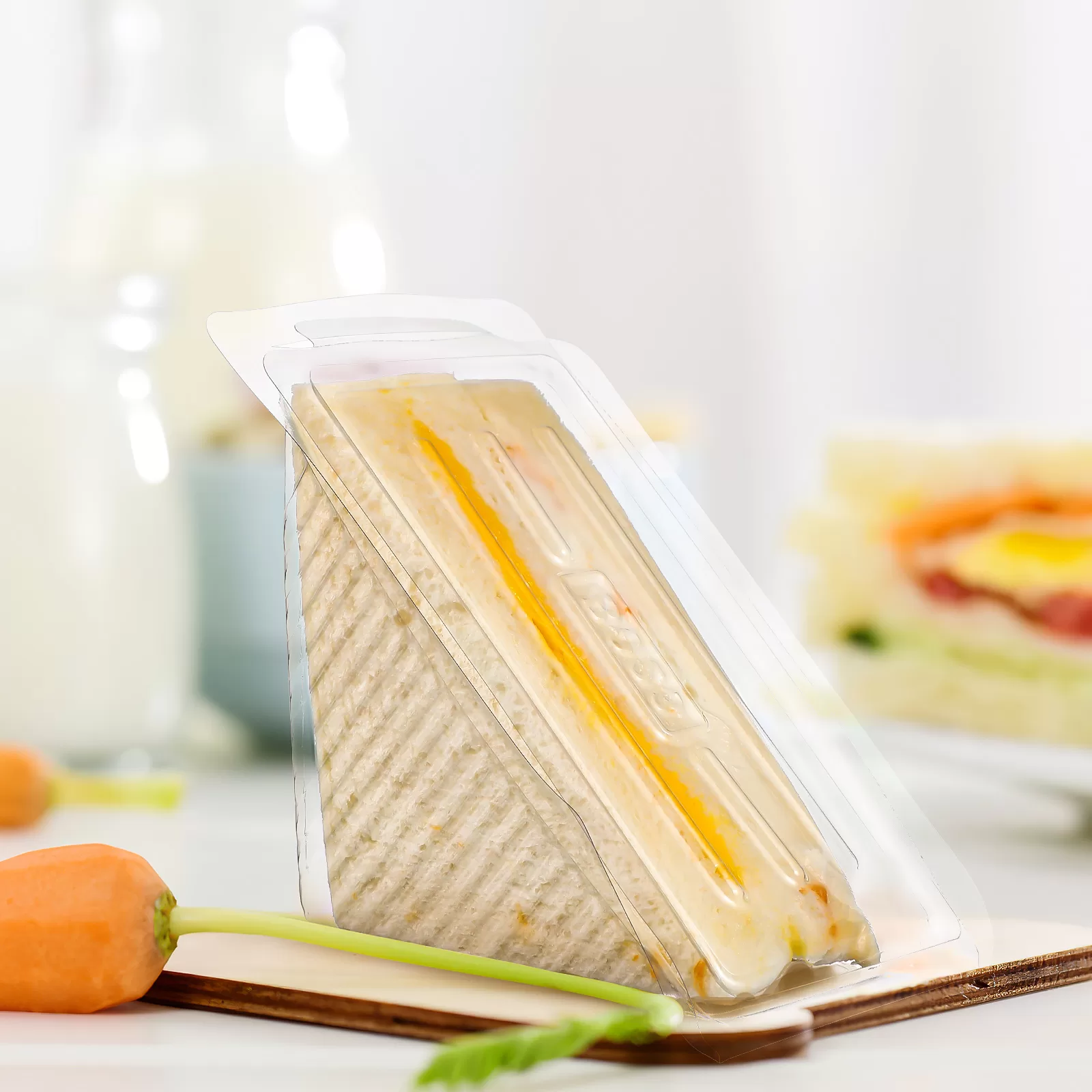 50-Pack Clear Plastic Sandwich Boxes with Lids – Disposable Mini Food Containers for Triangle Cakes, Burgers, Cupcakes, and Sandwiches – Ideal for Weddings, Birthdays, Baby Showers, and Party Catering 3