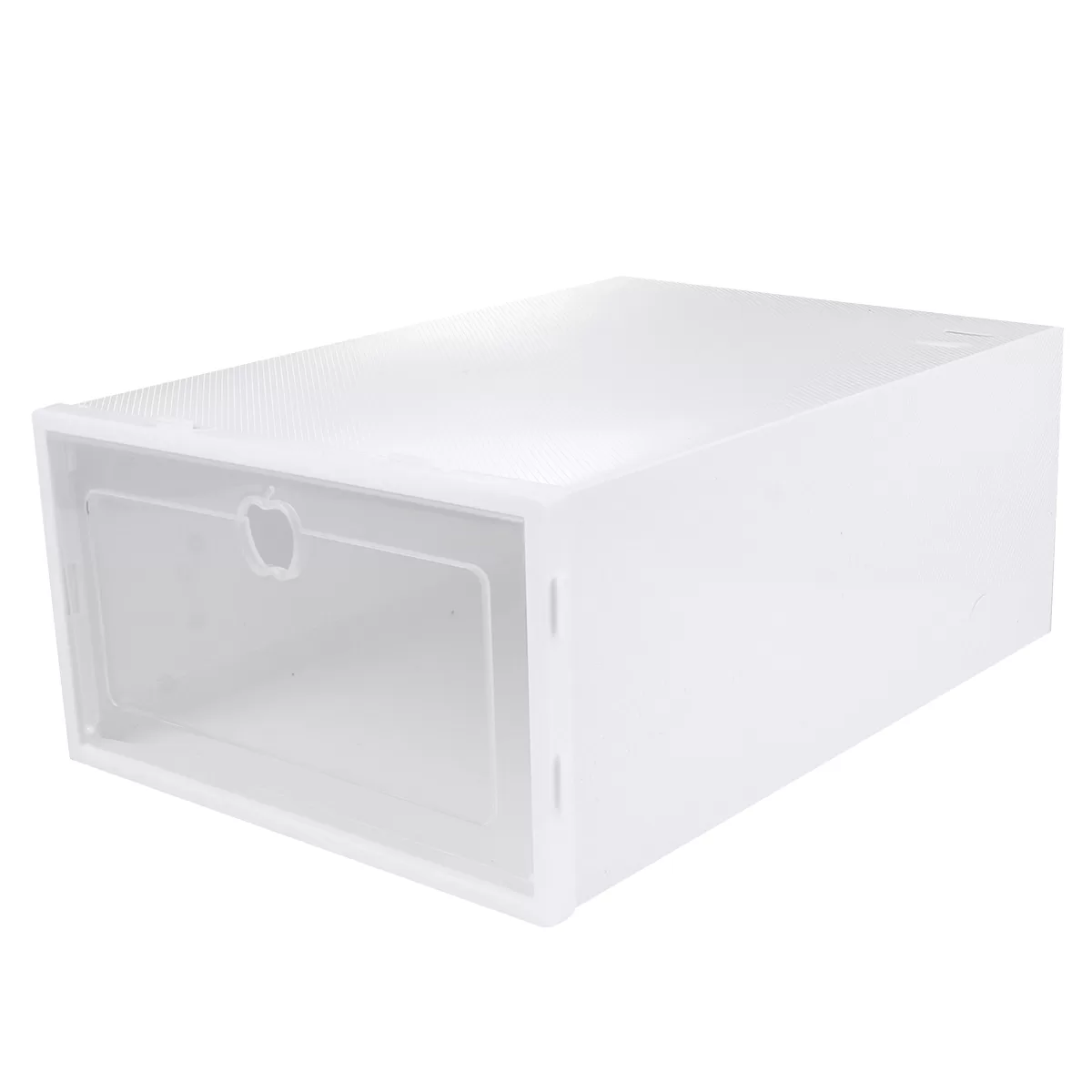 6PCS Thickened Drawer-Type Shoe Storage Boxes, Transparent Stackable Shoe Organizer for Closet Display, Dustproof & Moisture-Resistant Shoe Containers for Heels, Sneakers, Boots (White, Random Frame Color) 3