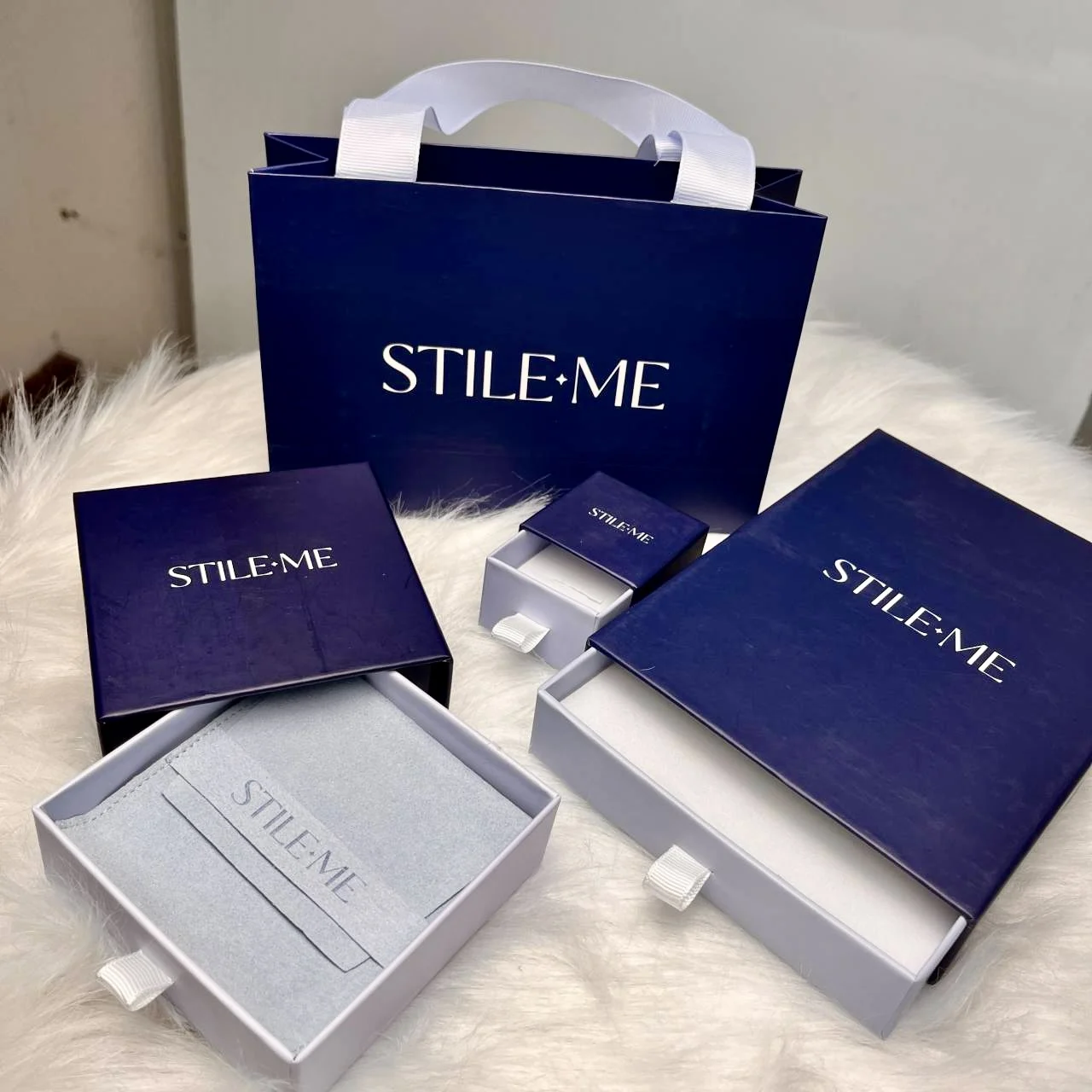 500pcs/Customizable Fashion Jewelry Packaging Bags with Handle, Exquisite Logo Design Cardboard Box and Microfiber Velvet Pouch for Rings, Earrings, Necklace, Bracelet Gift Display - 图片 4