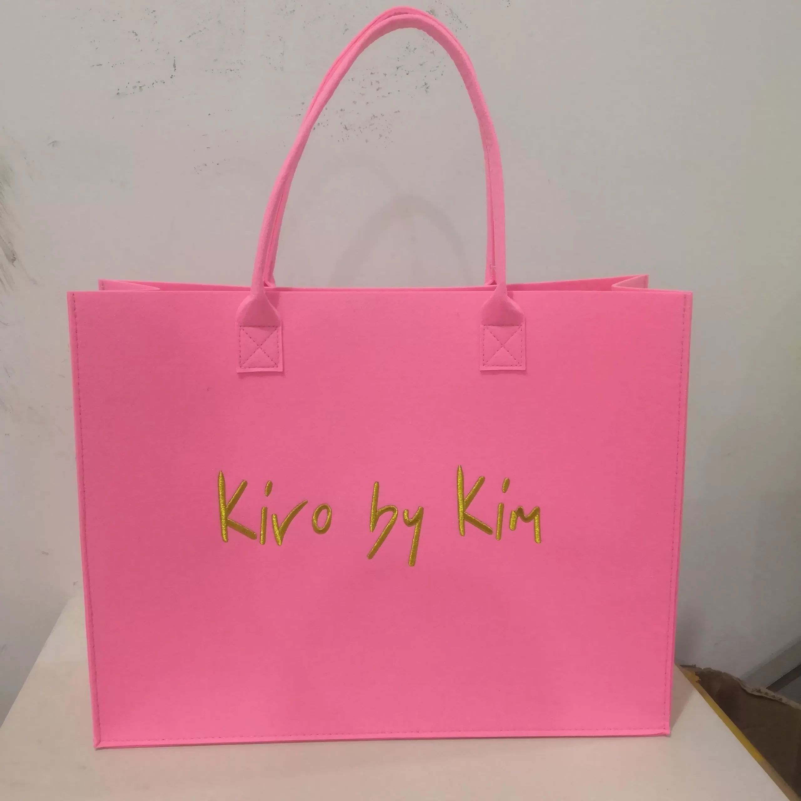 100PCS Custom Felt Gift Bags for Shopping and Packaging, Reusable Eco Felt Wrap Bags with Custom Logo Print and Multiple Sizes, Personalized High-Quality Packaging Bags for Retail and Small Business 8