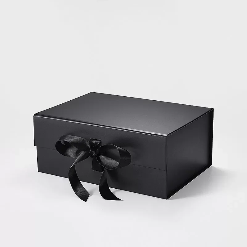 A5 Deep Luxury Magnetic Closure Gift Box – Custom Logo Rigid Packaging with Half Magnetic Flap, Matte Lamination, Eco-Friendly Foldable Design for Wedding, Birthday, and Business Gift Presentation - 图片 13