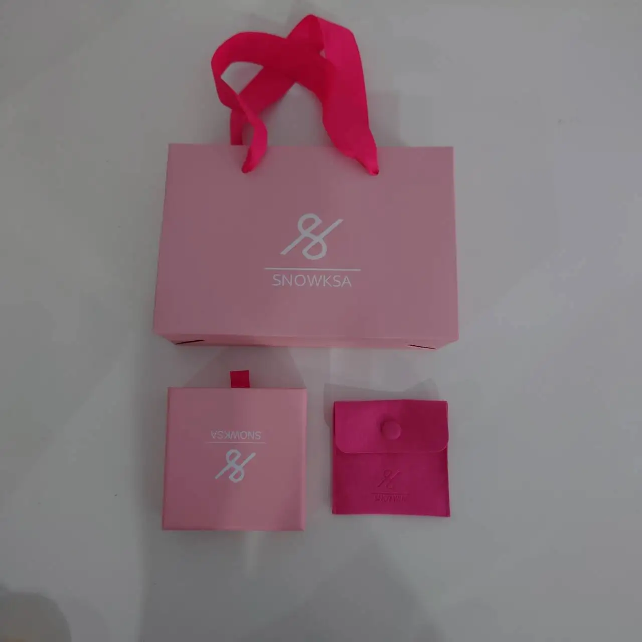 500pcs/Customizable Fashion Jewelry Packaging Bags with Handle, Exquisite Logo Design Cardboard Box and Microfiber Velvet Pouch for Rings, Earrings, Necklace, Bracelet Gift Display 4