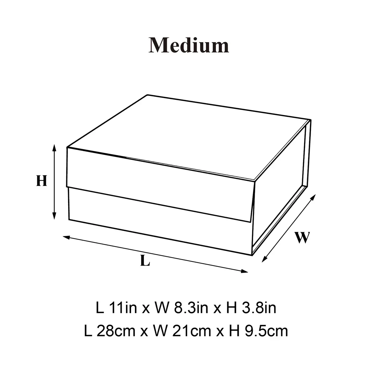 Medium Luxury Magnetic Closure Rigid Packaging Gift Box | Custom Logo Wedding Birthday Baby Gift Box | Eco-Friendly Foldable Paper Box with Half Magnetic Flap - 图片 2