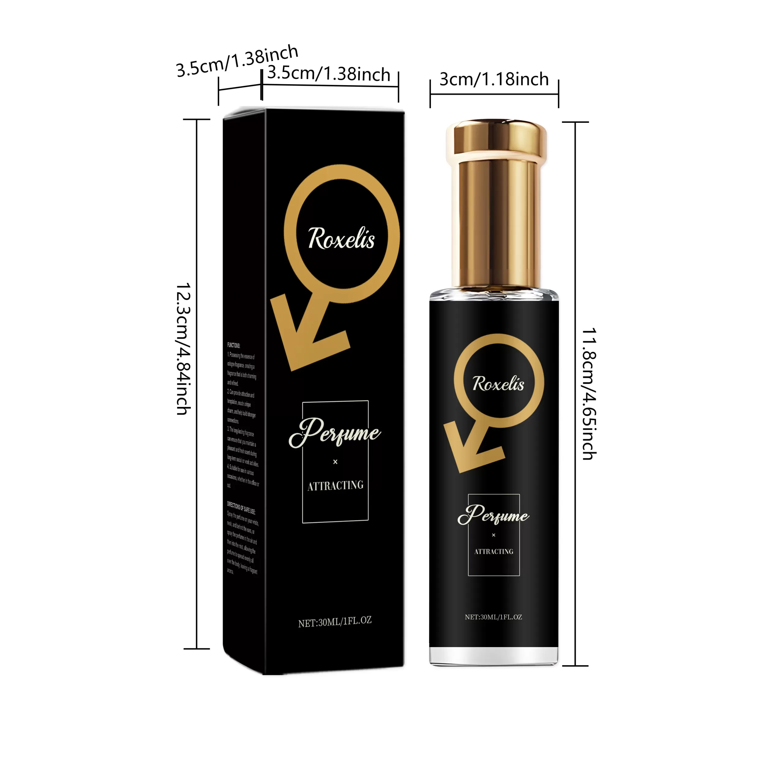 Luxury Empty Perfume Bottle with Gift Box – 30ml Refillable Men’s Container, Glass / PET / Acrylic / Metal Bottle with Alloy, ABS, or Wooden Cap Options, Premium Paperboard, Kraft, or Recycled Box with Matte, Glossy, or Embossed Finish and Velvet, Satin, or EVA Foam Interior - 图片 2