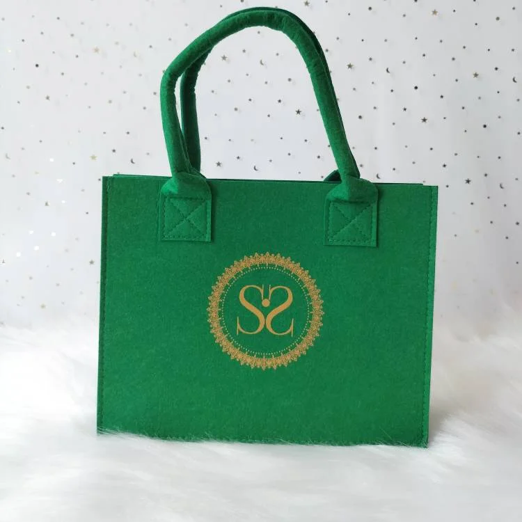 100PCS Custom Felt Gift Bags for Shopping and Packaging, Reusable Eco Felt Wrap Bags with Custom Logo Print and Multiple Sizes, Personalized High-Quality Packaging Bags for Retail and Small Business 5