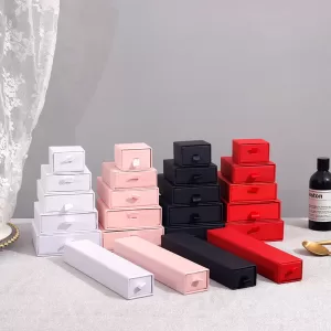 500pcs Custom Luxury Jewelry Packaging Boxes, Sliding Drawer Style Cardboard Gift Box with Logo for Earrings, Necklace, Bracelets, Paper Jewelry Case for Brand Presentation and Personalized Gift Packaging