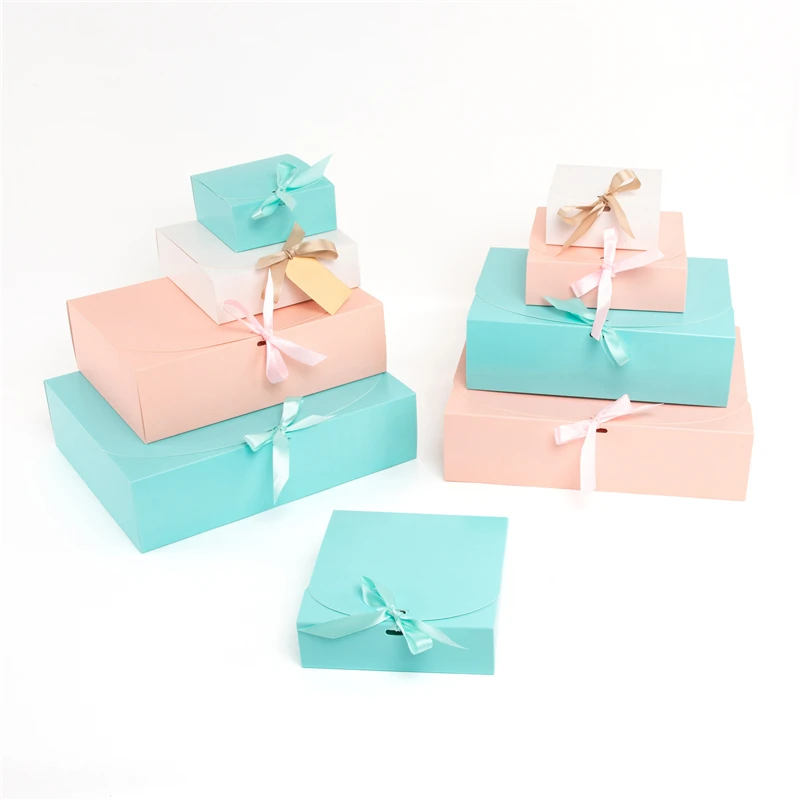 Gift Boxes with Ribbon – White, Pink, Sky Blue, Black, Red, Green, Marble Colors – 5pcs Set, Multiple Sizes for Birthday, Wedding, Baby Shower, Graduation, Mother’s & Father’s Day – Stylish, Durable, Customizable Packaging 8