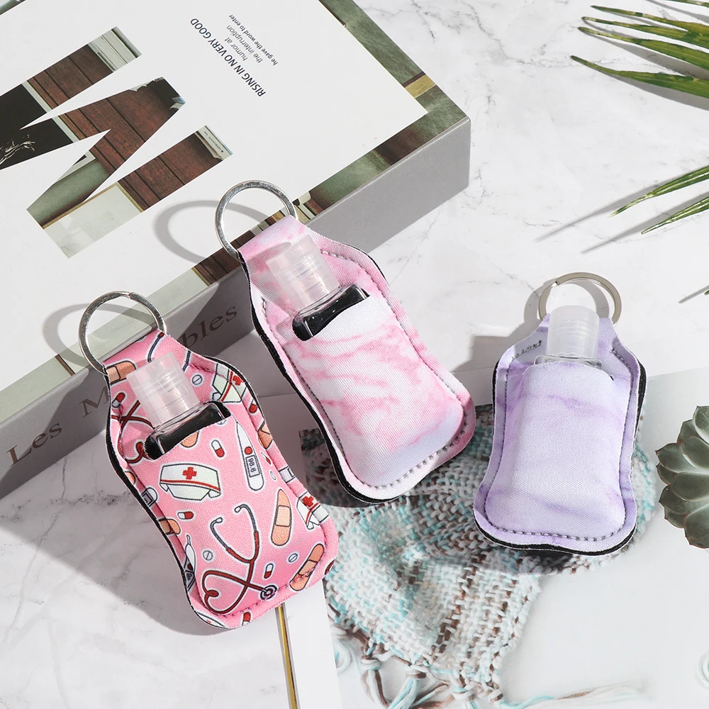 30ml Refillable Hand Sanitizer Bottle with Portable Keychain Holder – Compact Travel Container for Hand Gel, Liquid Sanitizer, Cosmetic Storage, Reusable and Leak-Proof Personal Hygiene Tool