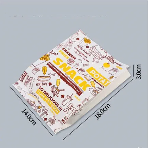 100pcs Fried Chicken Packaging Boxes with Wax Paper, Disposable Hamburger and Food Wraps, Bread Bags, Snack Packaging Boxes for Kitchen, Takeout, and Catering - 图片 14