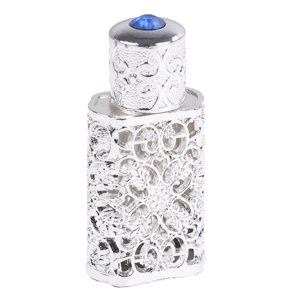 3ml Antique Metal Perfume Bottle with Rhinestones – Refillable Royal Glass Essential Oil Container, Decorative Alloy Mini Bottle for Wedding Gift, Home Ornament & Vintage Perfume Collection by UGI Packaging 6