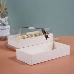 10 Pcs Wooden Dessert and Sandwich Boxes – Reusable Cake Holders, Portable Food Containers for Bakery, Parties, Takeaway, and Gift Presentation with Eco-Friendly Design