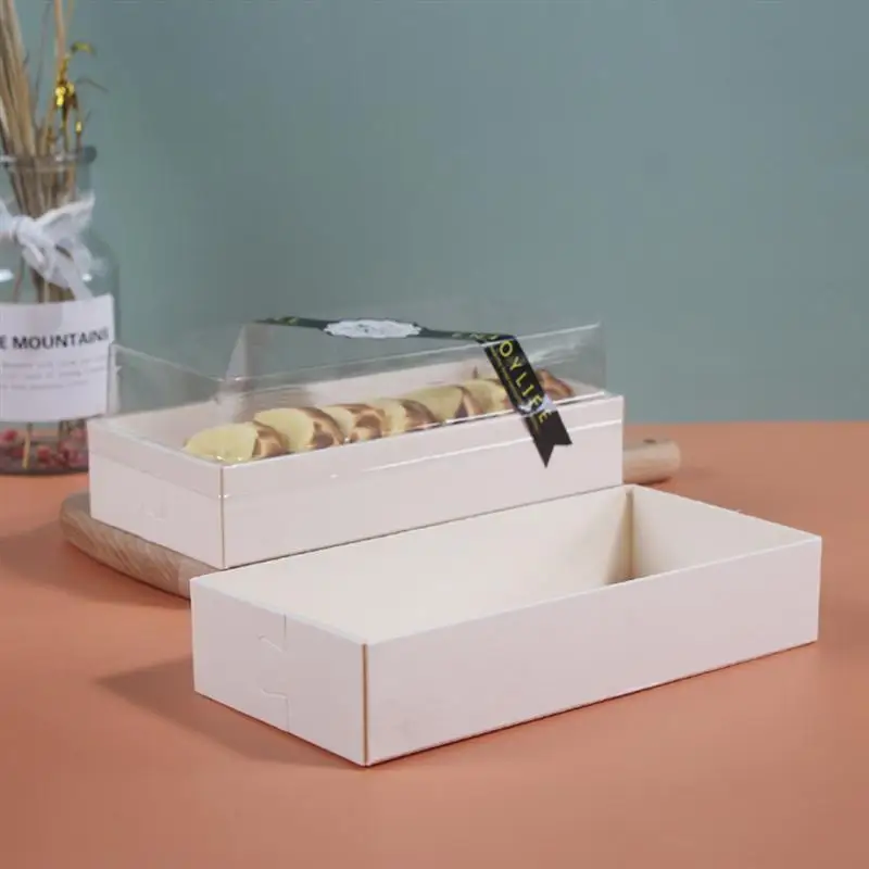 10 Pcs Wooden Dessert and Sandwich Boxes – Reusable Cake Holders, Portable Food Containers for Bakery, Parties, Takeaway, and Gift Presentation with Eco-Friendly Design