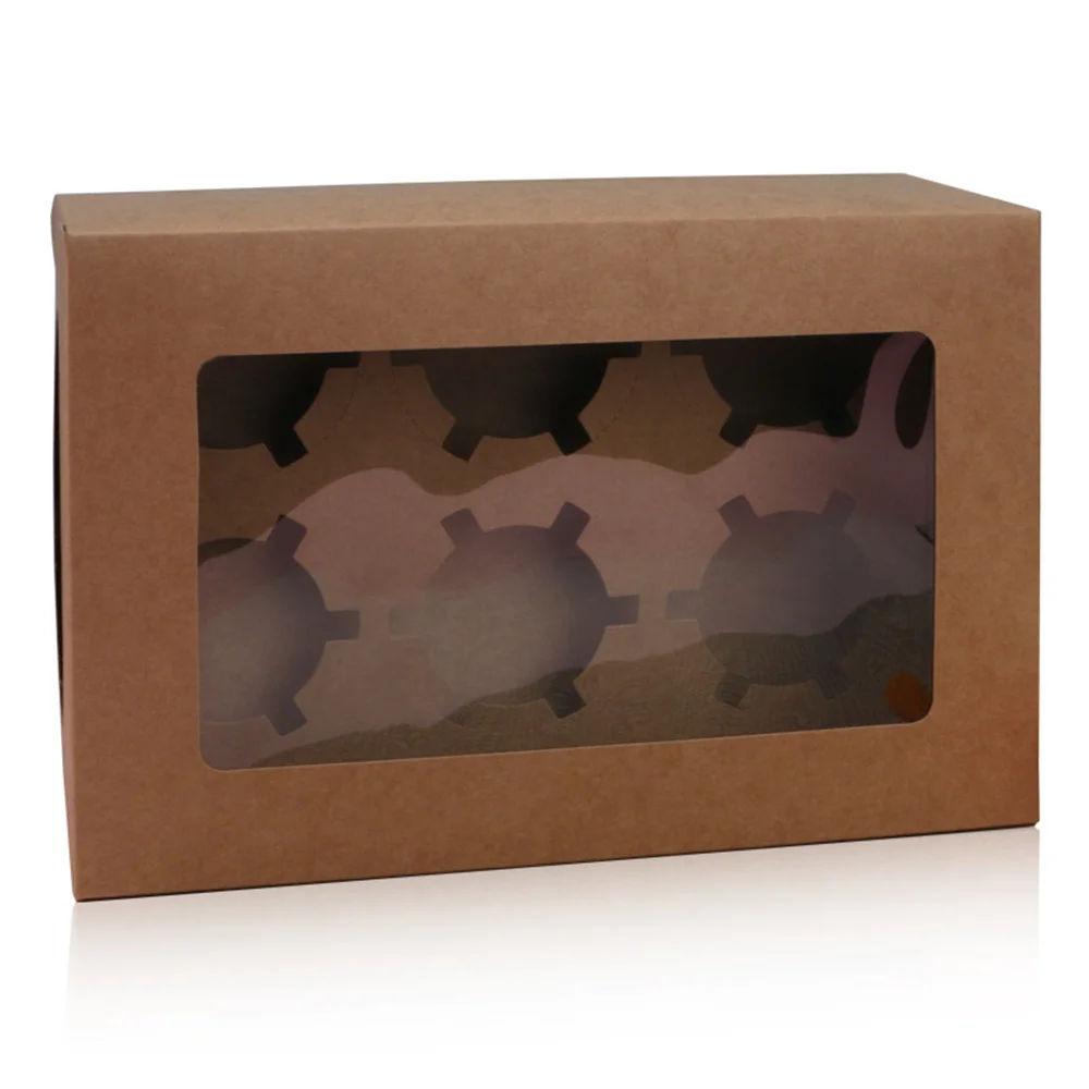 2/4/6/12 Hole White Windowed Cupcake Boxes with Secure Removable Tray, Convenient Cardboard Dessert Gift Packaging for Birthdays, Weddings, Baby Showers, Parties, and Home Use 13