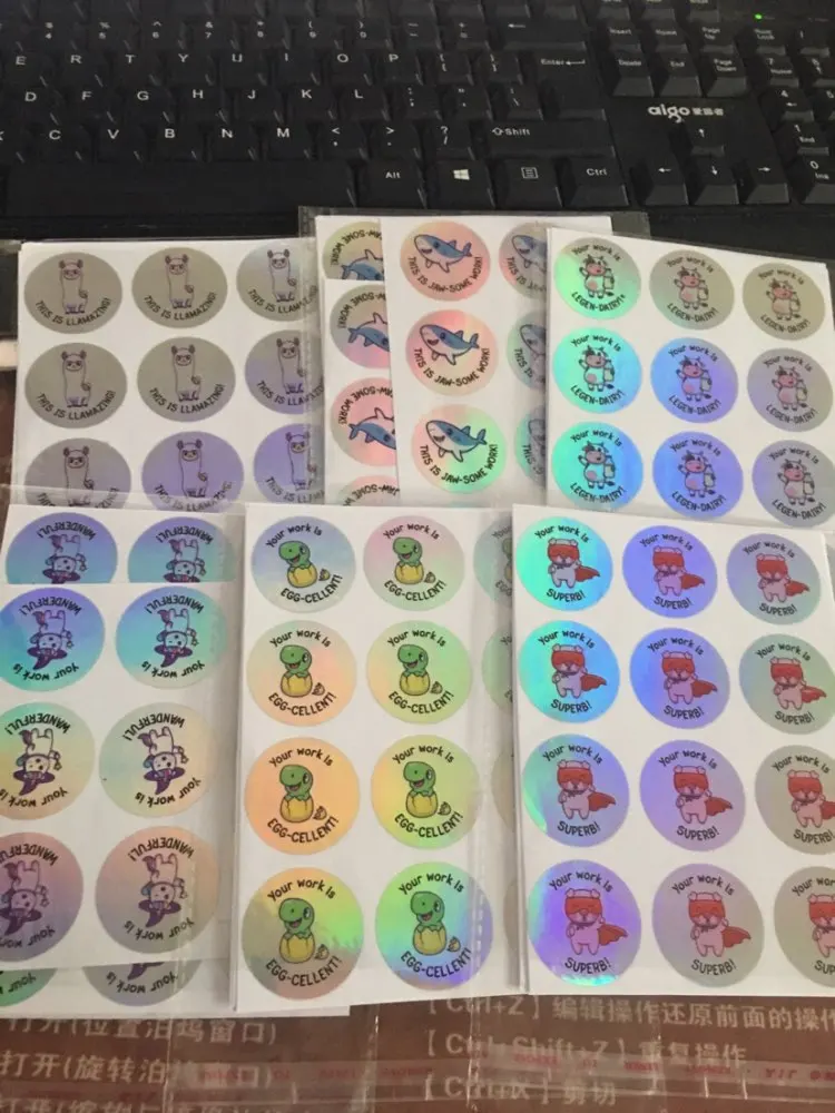 3–7PCS Custom Holographic Silver Stickers – Personalized Logo Labels, DIY Wedding Favor Stickers, Brand Packaging Tags, Design-Your-Own Adhesive Decals for Business, Party, and Gift Decoration 5