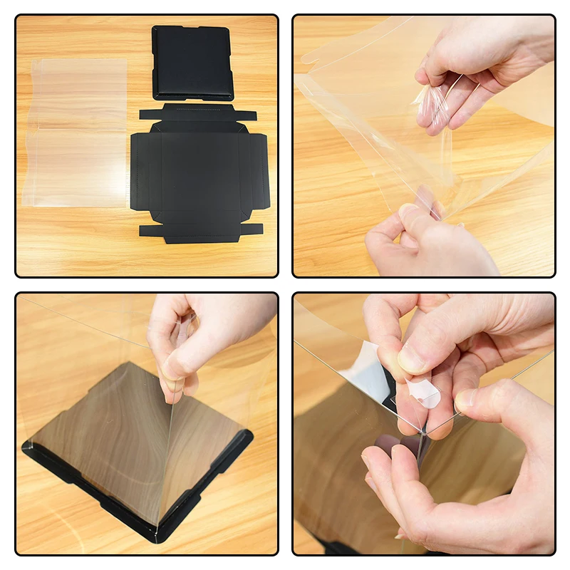 20/28cm Transparent PVC Gift Box for Rose Bear & Cake, Clear Plastic Display Case with Lid for Wedding, Birthday & Party Decorations, DIY Supplies, Reusable Present Box (No Ribbon) 4